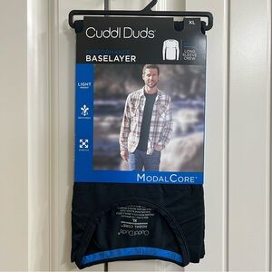 Cuddl Duds Mens Lightweight ModalCore Performance Baselayer in Black, Size XL